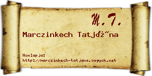 Marczinkech Tatjána névjegykártya